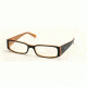 Prada PR 10FV Eyeglasses Styles - Top Black On Orange Frame w/Non-Rx 49 mm Diameter Lenses, 2BX1O1-4916