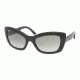 Prada PR19MS Single Vision Prescription Sunglasses PR19MS-1AB3M1-5620 - Frame Color Black, Lens Diameter 56 mm