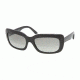 Prada PR23MS SV Prescription Sunglasses - Gloss Black Gray Gradient Frame / 56 mm Prescription Lenses, 1AB3M1-5618