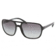 Prada PR25MS Single Vision Prescription Sunglasses PR25MS-1AB3M1-6017 - Frame Color Black, Lens Diameter 60 mm