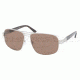 Prada PR 51LS Sunglasses Styles - Silver Frame / Brown Lenses, 1BC8C1-5814
