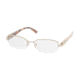 Prada PR52NV Bifocal Eyeglasses - ZVN1O1 Pale Gold Demo Lens Frame / 53 mm Prescription Lenses, ZVN1O1-5318