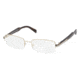 Prada PR58NV Progressive Eyeglasses - Pale Gold Frame / 52 mm Prescription Lenses, ZVN1O1-5218