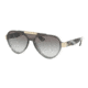 Prada PR01US Single Vision Prescription Sunglasses PR01US-BRU0A7-44 - Lens Diameter 44 mm, Frame Color Grey