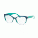 Prada PR01UV Single Vision Prescription Eyeglasses VX61O1-54 - Gradient Green Frame