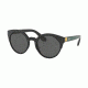 Prada PR03US Single Vision Prescription Sunglasses, 53mm, Black/grey/yellow, PR03US-07E5S0-53-SV
