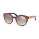 Prada PR03US Single Vision Prescription Sunglasses PR03US-SVS4P0-53 - Lens Diameter 53 mm, Frame Color Black/fuxia/yellow