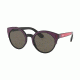 Prada PR03USF Progressive Prescription Sunglasses, 53mm, Black/bordeaux/fuxia, PR03USF-SSA5S2-53-PRO