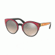 Prada PR03USF Progressive Prescription Sunglasses PR03USF-SVS4P0-53 - Lens Diameter 53 mm, Frame Color Black/fuxia/yellow