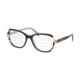 Prada PR03VV Eyeglass Frames KHR1O1-52 - Top Black/Azure/Spotted Brown Frame
