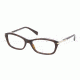 Prada PR04PV Single Vision Prescription Eyeglasses 2AU1O1-5417 - Havana Frame