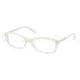 Prada PR04PV Single Vision Prescription Eyeglasses JAI1O1-5417 - Ivory Gradient Frame, Demo Lens Lenses
