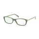 Prada PR04PV Prescription Eyeglasses TKQ1O1-54 - Opal Dark Green On Green Frame