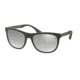 Prada PR04SSF Sunglasses TKM1A0-57 - Matte Grey Frame, Light Grey Mirror Grad Silver Lenses