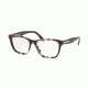 Prada PR04TV Progressive Prescription Eyeglasses U6K1O1-52 - Spotted Op Brown/spotted Red Frame
