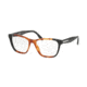 Prada PR04TV Progressive Prescription Eyeglasses U6L1O1-52 - Light Havana/spotted Grey Frame
