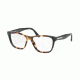 Prada PR04TV Progressive Prescription Eyeglasses U6M1O1-52 - Medium Havana/spotted Green Frame