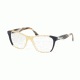 Prada PR04TV Progressive Prescription Eyeglasses VYP1O1-52 - Blue/Yellow Blue Frame