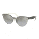 Prada PR04US Sunglasses 2831A0-43 - Transparent Grey Frame, Grey Mirror Silver Gradient Lenses