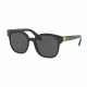 Prada PR05US Single Vision Prescription Sunglasses, 53mm, Black/grey/yellow, PR05US-07E5S0-53-SV
