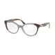 Prada PR05UV Single Vision Prescription Eyeglasses VYN1O1-52 - Plum/grey/plum Frame