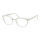 Prada PR06PV Eyeglass Frames JAI1O1-5218 - Ivory Gradient Frame, Demo Lens Lenses