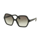 Prada PR06SSF Single Vision Prescription Sunglasses PR06SSF-1AB0A7-56 - Lens Diameter 56 mm, Frame Color Black