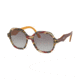 Prada PR06US Sunglasses TH63E2-52 - Havana/ears Bordeaux Yellow Frame, Grey Gradient Lenses