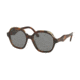 Prada PR06US Sunglasses TH89K1-52 - Havana/white Havana Frame, Grey Lenses