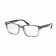Prada PR06UV Single Vision Prescription Eyeglasses VYR1O1-52 - Striped Black Frame