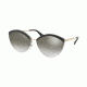Prada PR07US Single Vision Prescription Sunglasses PR07US-U435O0-64 - Lens Diameter 64 mm, Frame Color Pale Gold/black/grey