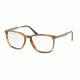 Prada PR07UV Progressive Prescription Eyeglasses VYQ1O1-53 - Striped Brown Frame