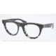 Prada PR08QV Progressive Prescription Eyeglasses QE21O1-50 - Mimetic Black/gray Transp Frame