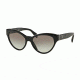 Prada PR08SS Single Vision Prescription Sunglasses PR08SS-1AB0A7-55 - Lens Diameter 55 mm, Frame Color Black