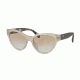 Prada PR08SS Single Vision Prescription Sunglasses PR08SS-UFH4S2-55 - Lens Diameter 55 mm, Frame Color Opal Beige