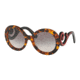 Prada PR08TSF Single Vision Prescription Sunglasses PR08TSF-VAH4K0-55 - Lens Diameter 55 mm, Frame Color Spotted Havana
