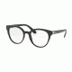 Prada PR08UVF Single Vision Prescription Eyeglasses 07E1O1-52 - Black/grey/yellow Frame