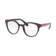 Prada PR08UVF Single Vision Prescription Eyeglasses SSA1O1-52 - Black/bordeaux/fuxia Frame