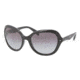 Prada PR09OS Sunglasses 1AB3M1-5918 - Black Frame, Gray Gradient Lenses