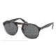 Prada PR09PS Sunglasses EAR1A1-54 - Striped Blue Horn Frame, Gray Lenses
