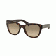 Prada PR09SSF Sunglasses 2AU3D0-56 - Havana Frame, Light Brown Grad Light Grey Lenses