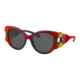 Prada PR10US Single Vision Prescription Sunglasses PR10US-C0J5S0-54 - Lens Diameter 54 mm, Frame Color Fuxia/yellow/orange