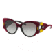 Prada PR10US Single Vision Prescription Sunglasses PR10US-I7Y0A7-54 - Lens Diameter 54 mm, Frame Color Bordeaux/yellow/brown
