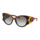 Prada PR10US Single Vision Prescription Sunglasses PR10US-SRJ0A7-54 - Lens Diameter 54 mm, Frame Color Brown/yellow/pink