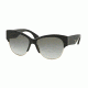 Prada PR11RS Sunglasses 1AB0A7-56 - Black Frame, Grey Gradient Lenses