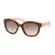 Prada PR12SSF Sunglasses UE04K0-53 - Spotted Brown Pink Frame, Pink Gradient Grey Lenses