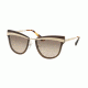 Prada PR12US Sunglasses KJM3D0-65 - Sand Pale Gold/brown Frame, Brown Gradient Grey Lenses