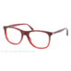 Prada PR13PV Progressive Prescription Eyeglasses MAX1O1-52 - Bordaux Gradient Red Frame, Demo Lens Lenses