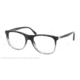 Prada PR13PV Progressive Prescription Eyeglasses ZYY1O1-52 - Black Gradient Transparent Frame, Demo Lens Lenses