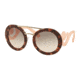 Prada PR13SS Progressive Prescription Sunglasses PR13SS-UE04K0-54 - Lens Diameter 54 mm, Frame Color Spotted Brown Pink